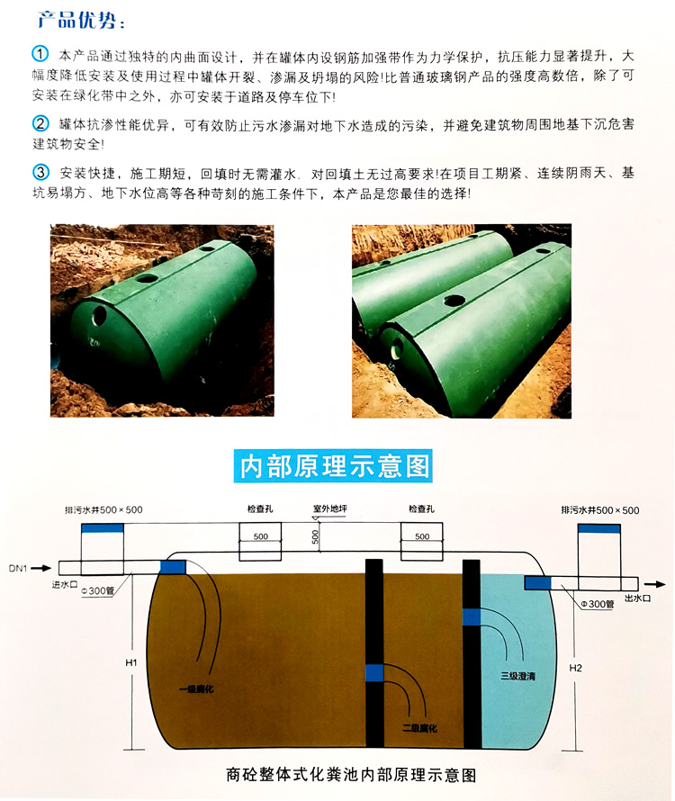 石门玻璃钢化粪池